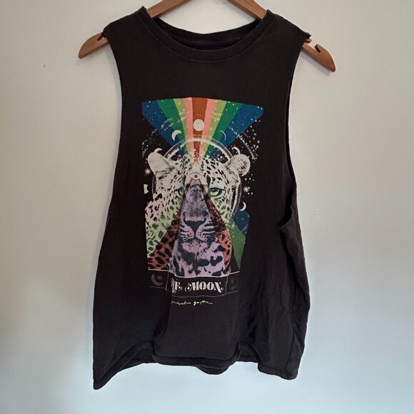 Spiritual Gangster- The Moon- Leopardi Muscle Tank Size Small - Picture 2 of 5